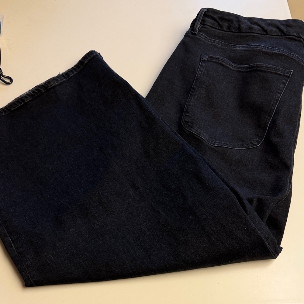 Good American Wide Leg Palazzo Jeans Size 24